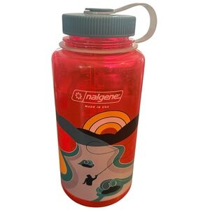 Nalgene 32 oz Wide Mouth Coral Orange Fishing Water Bottle